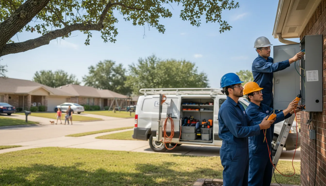 Certified electrician providing emergency electrical services in Dougherty, TX